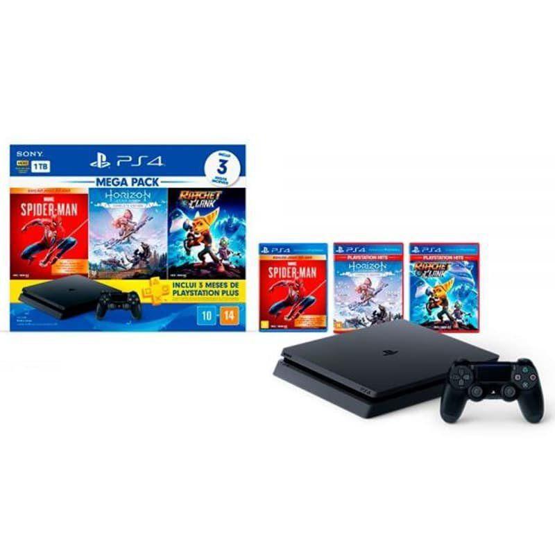 Console Playstation 4 Mega Pack 15 1TB com Jogos - Sony - Console